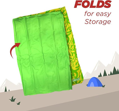 Coleman Medium Green Botanical Pattern Reversible Cooling Mat 24” x 30”