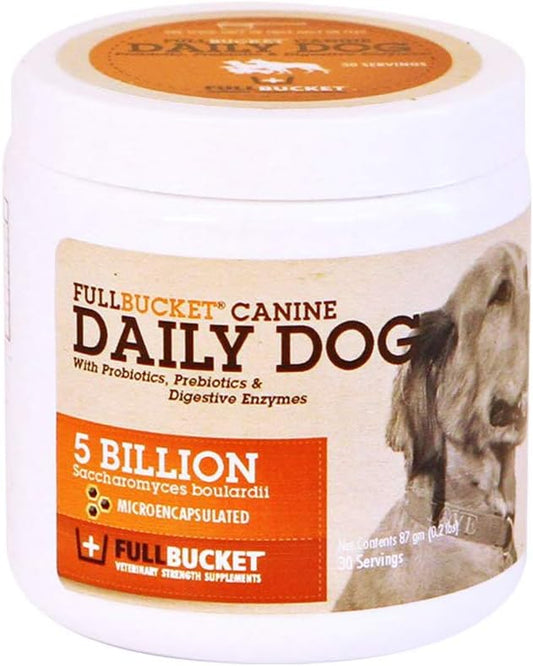 Daily Dog Probiotic 30 Servings - Support Natural Digestion, Treat & Prevent Diarrhea - Probiotics, Prebiotics & Digestive Enzymes All in One Tasty Probiotic Powder for Dogs