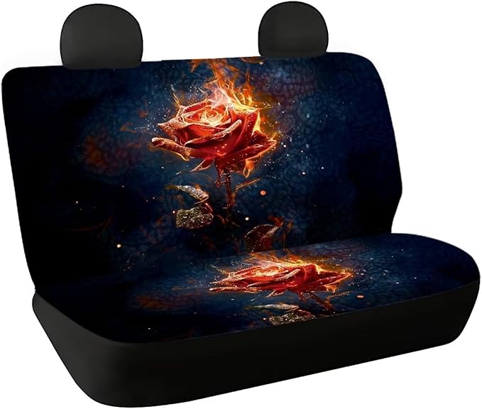 AFPANQZ Flame Rose Car Seat Cover for Women