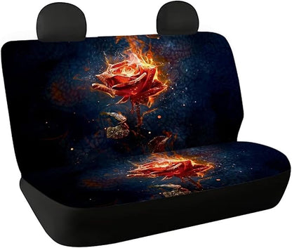 AFPANQZ Flame Rose Car Seat Cover for Women