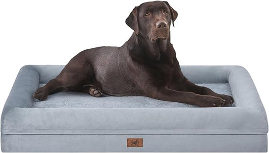 Orthopedic Washable Large Dog Bed: Jumbo Dog Bed Bolster Waterproof