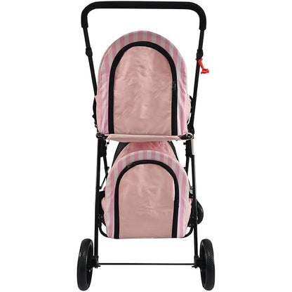 Critter Sitters Double Decker Pet Stroller 35 Pounds, 4-Wheel, Travel