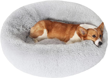 JOLLYVOGUE Calming Donut Dog Bed (27")