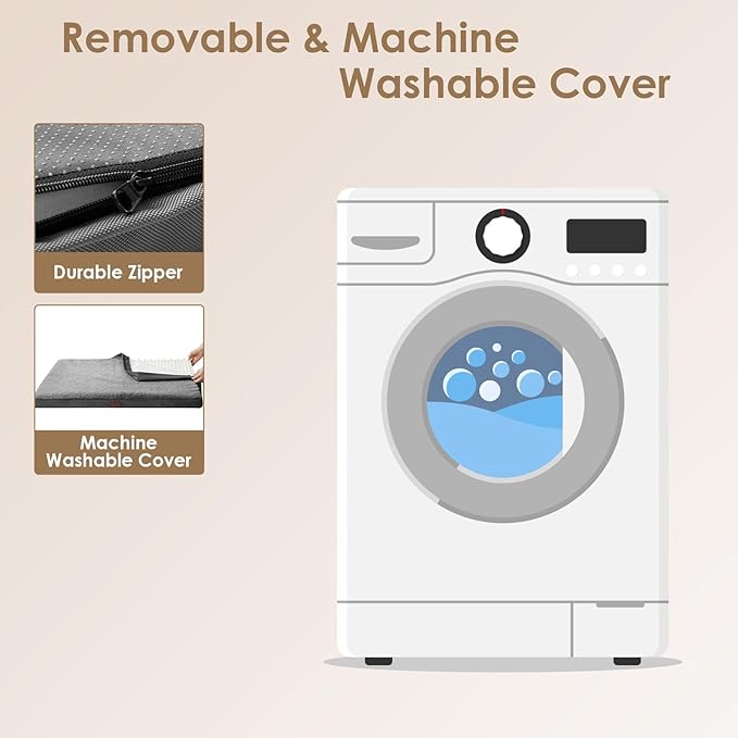 EHEYCIGA Orthopedic Dog Beds for Large Dogs with Removable Washable Cover for Crate 35x23