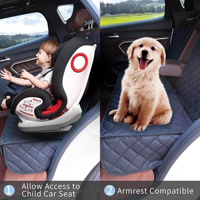 Dog Car Seat Cover for Back Seat Pet SUV（48" L ×52" W）