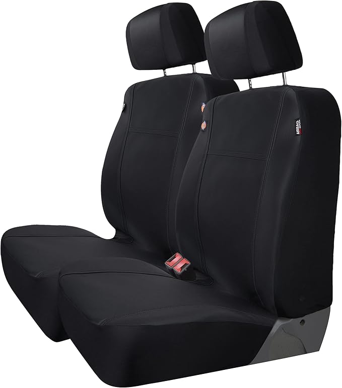 DICKIES® 2-Piece Puncture-Resistant Front Seat Covers for Cars 40200ADC (Black)