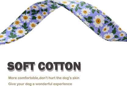 Flower Patterns Dog Collar with Accessories