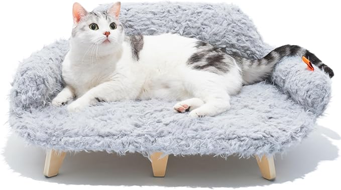 MEWOOFUN Removable Washable Cover Cat Bed 26"x18.3"x8.5" Elevated