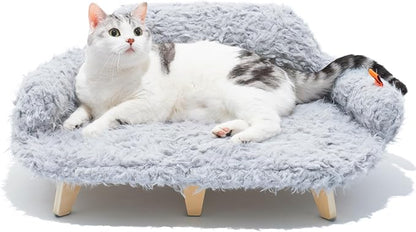 MEWOOFUN Removable Washable Cover Cat Bed 26"x18.3"x8.5" Elevated