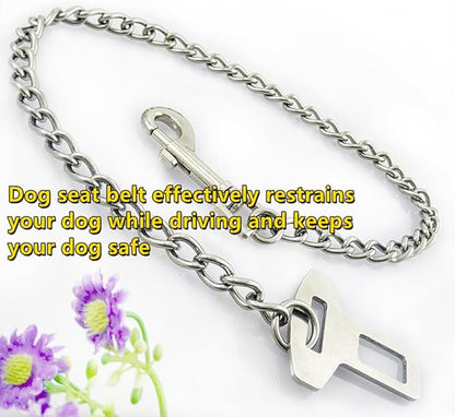 Stainless Steel No chew Dog Car Seat Belt Dogs(60cm)