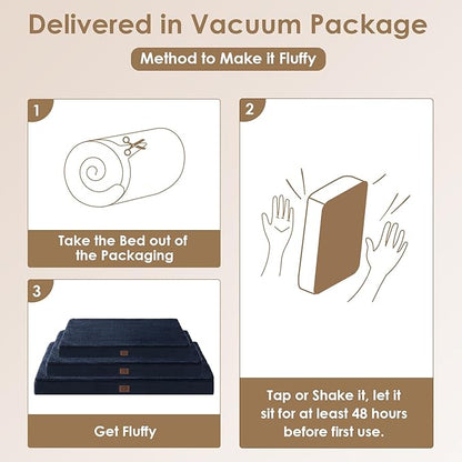 EHEYCIGA Orthopedic XL Dog Beds for Extra Large Dogs with Removable Washable Cover 44x32