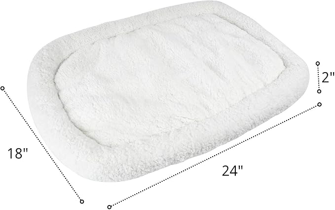 Long Rich HCT ERE-001 Super Soft Sherpa Crate Cushion Dog and Pet Bed 24 x 18 inches