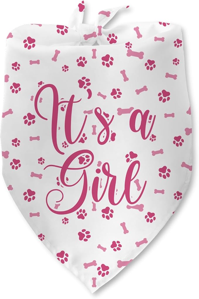 It's a Girl Dog Bandana Gender Reveal Dog