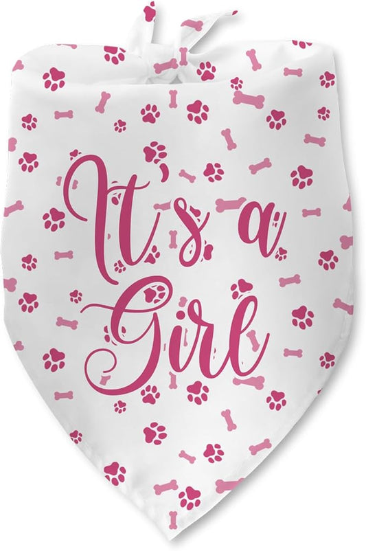 It's a Girl Dog Bandana Gender Reveal Dog
