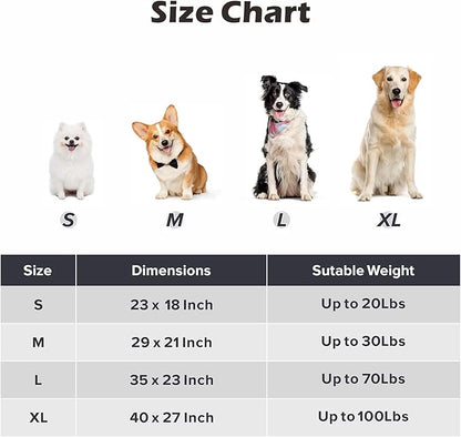 SIWA MARY Dog Bed Mat Soft Crate Pad Pad(40'' x 27'' Grey)