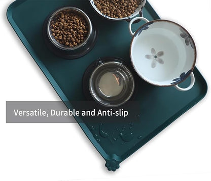 Hoki Found Large Silicone Pet Food Mats Tray