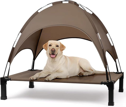 Heeyoo Elevated Dog Bed with Canopy