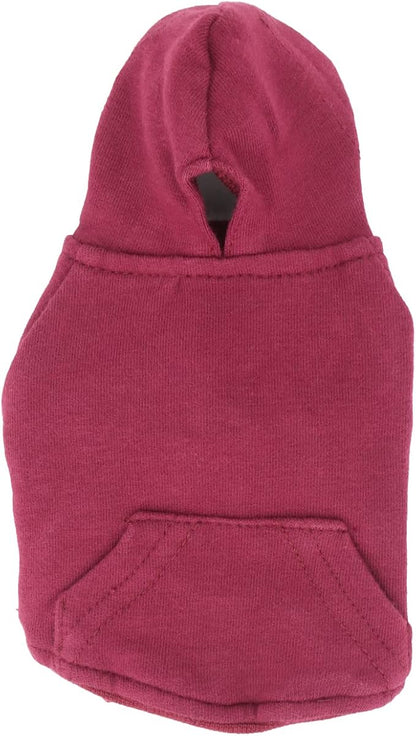 LOPHIPETS Lightweight Cotton Hoodie for Small Dogs – Hooded Sweatshirt for Chihuahuas Puppy and Toy Breeds-Red/XS