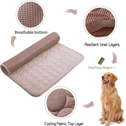 MICROCOSMOS Summer Cooling Mat & Sleeping Pad- Water Absorption Top 40" x 28")