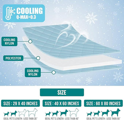 PetAmi Premium Cooling Dog Blanket 60x80, Light