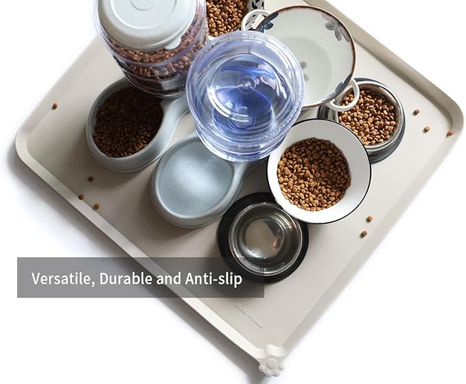 Hoki Found XX-Large Silicone Pet Food Mats Tray