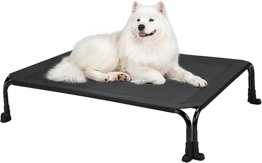 Veehoo Elevated Dog Bed 35" x 22", Black