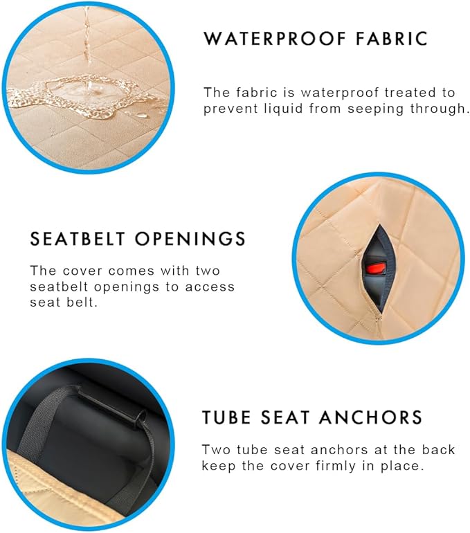 Upgraded Anti Sagging Dog Car Back Seat Covers for Tesla Model Y (2020-2023) 100% Waterproof