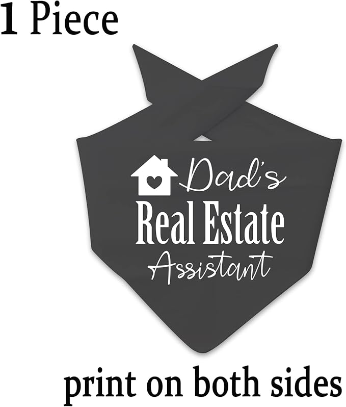 JXGZSO 1 Piece Real Estate Dog Bandana Mom's/Dad’s