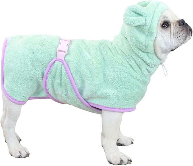 Dog Bathrobe Towel, Cat Bathrobe Microfiber Fast Drying Absorbent Towel for Puppy Small Medium Large Dog Cat