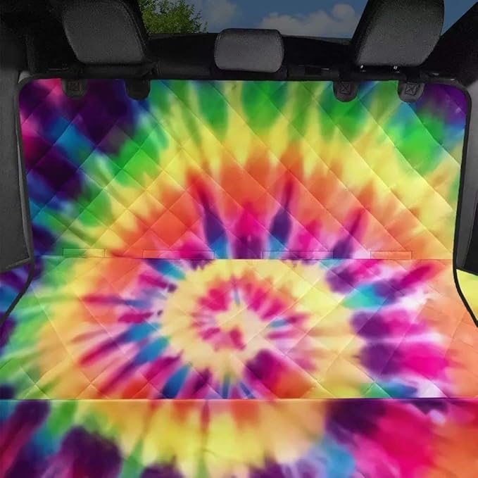 AFPANQZ Rainbow Tie Dye Car Seat Cover Pet
