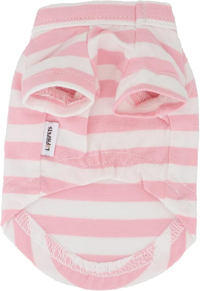 LOPHIPETS 100% Breathable Cotton Striped Dog Tee Shirt