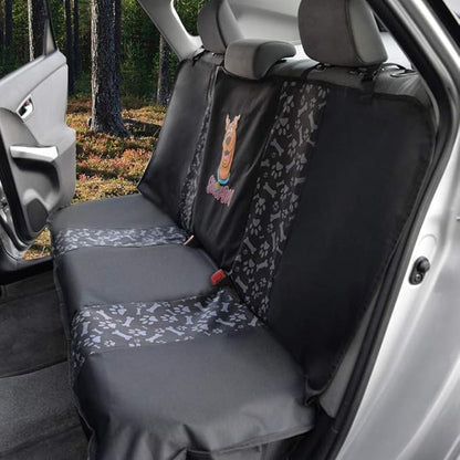 BDK Scooby Doo Waterproof Dog Car Seat Cover for Back Seat – Heavy Duty Black Oxford Automotive Rear Bench Seat Cover for Dogs
