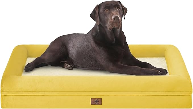 Orthopedic Washable Large Dog Bed: Jumbo Dog Bed Bolster Waterproof