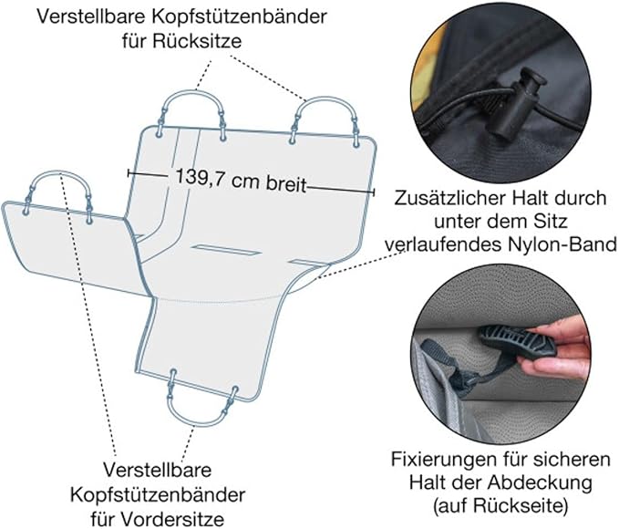 Kurgo Dog Hammock Car Seat Cover for Pets