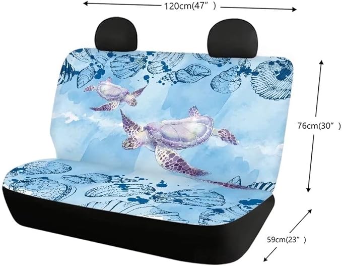 Doojoayie Sea Turtle Car Bench Seat Covers for Dogs