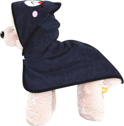 Goclothod Pet Hooded Bath Towel Puppy Drying Bath Towel Absorbent Bathrobe Warm Blanket