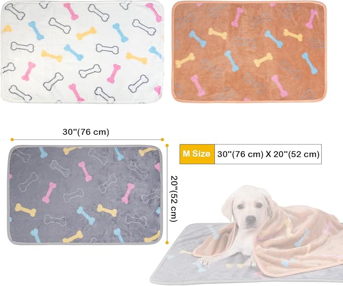 Dono 1 Pack 3 Dog Blankets for Small Dogs