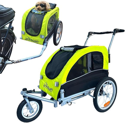 Booyah Medium Dog Stroller & Pet Bike Trailer with Suspension