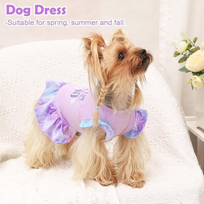 Yikeyo Dog Clothes Girl Dog Dress Small Dogs