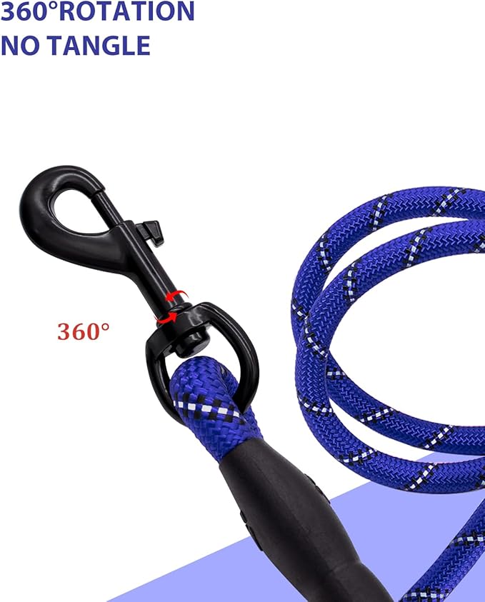 Dog Leash Heavy Duty 4/5/6FT Reflective 4'*1/2'', Navyblue