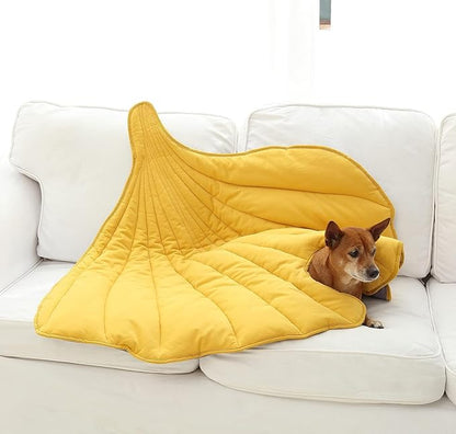 Leaf Shaped Cotton Dog Blankets for Small Medium Large Dogs 51.2''x43.3'' Pet