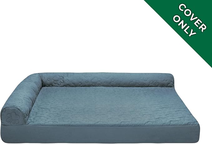Furhaven Replacement Dog Bed Cover Pinsonic Quilted Paw L Shaped Chaise