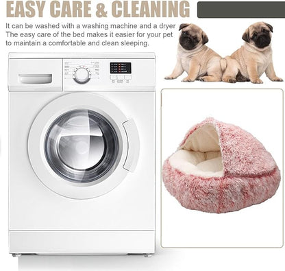 Cat Beds for Indoor Cats Cave & Calming Dog Beds 24inBean Mush