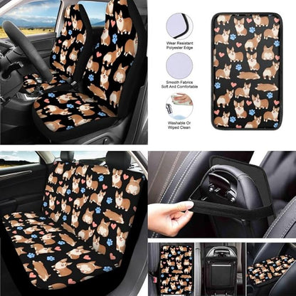 Paws Corgi 13 PCS Car Accessories Set Seat