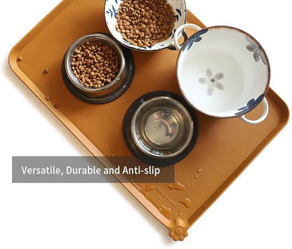 Hoki Found Large Silicone Pet Food Mats Tray