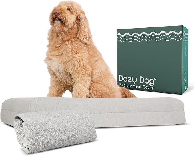 Dazy Dog Cover Orthopedic Bed - Washable Cover (for Medium Size Bed, Boucle Pebble)