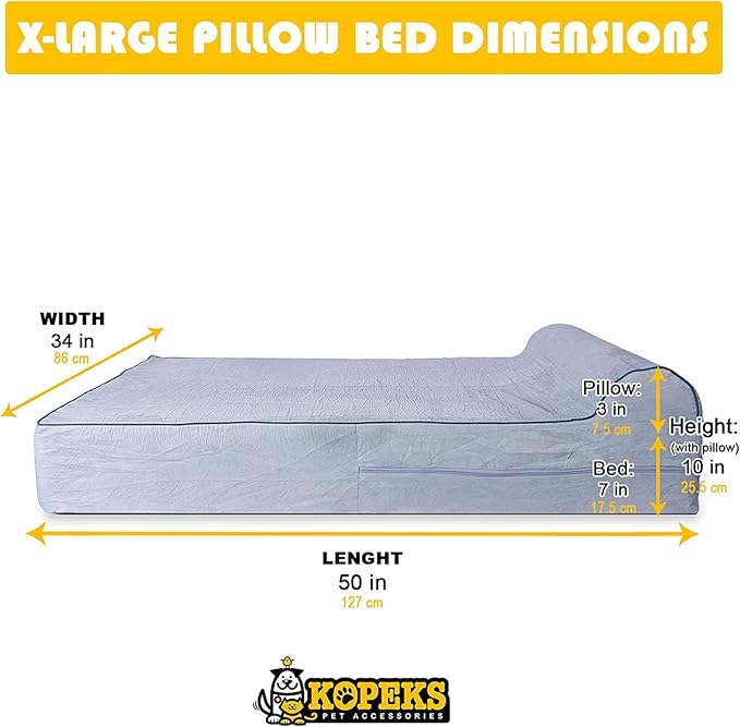 KOPEKS Replacement Liner Waterproof Protector JUMBO XL size bed with Pillow - Waterproof Dog Bed Liner (only)