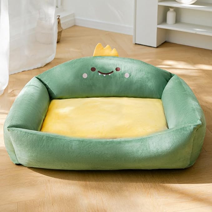 22" Dinosaur Pet Bed,Large Square Dog Bed,Ultrasoft Plush Pet Bed for Large Dog Beds (Medium)