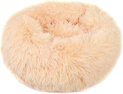otoez Round Donut Dog Bed for Large Dogs (39.3", Oatmeal)