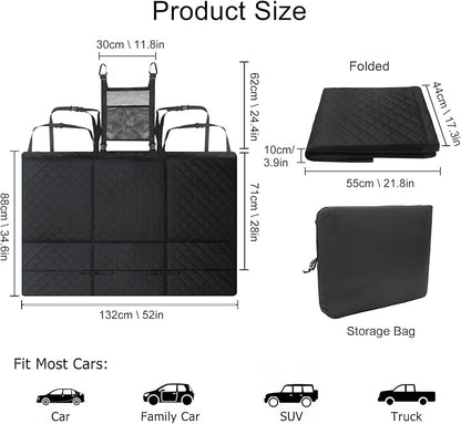 GJEASE Back Seat Extender for Dogs 200lbs,Hammock Travel